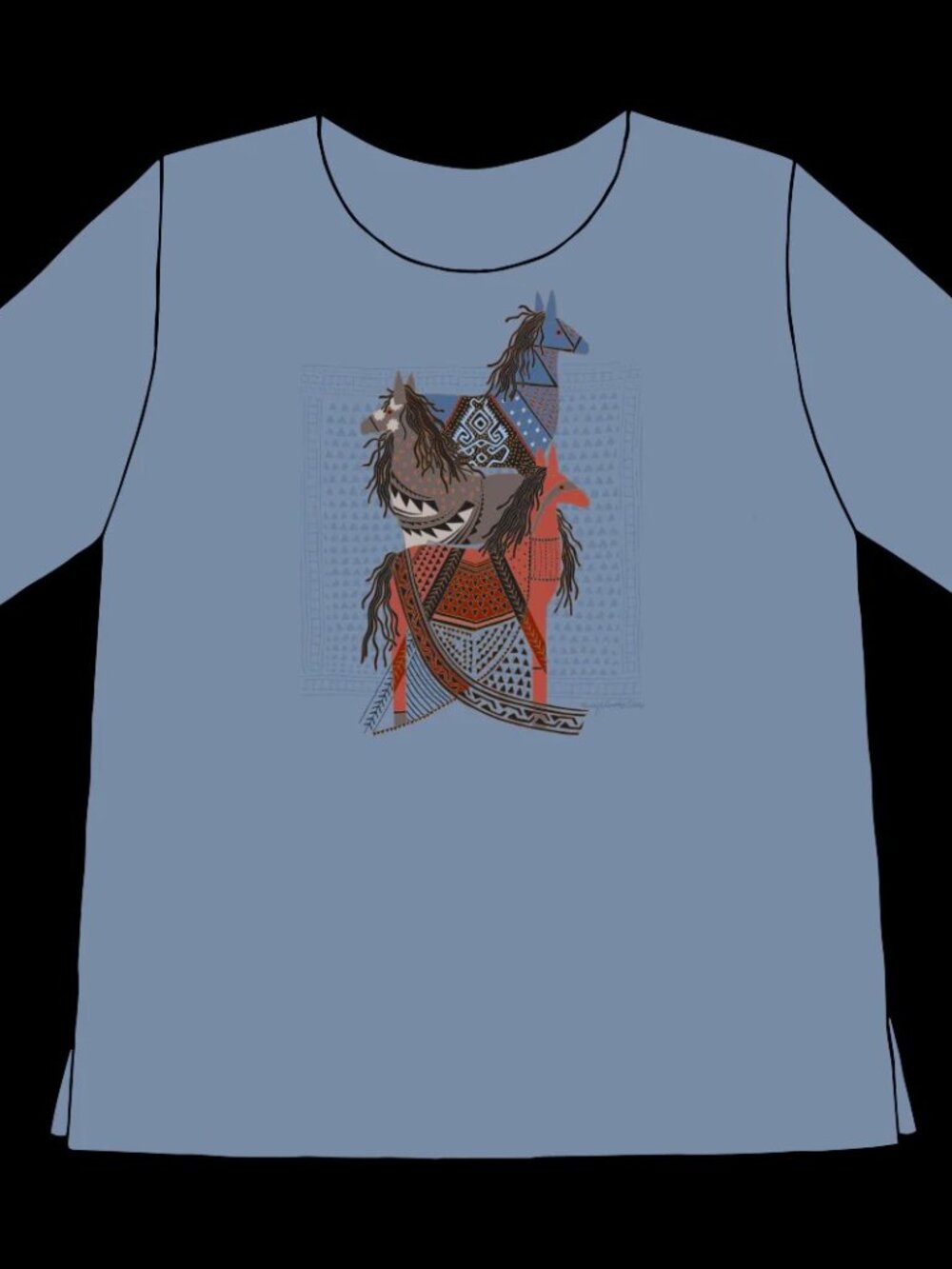 Sabaku Tribal Horse 3/4 sleeve ,Made in Tucson Az.